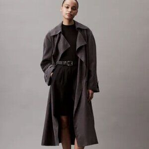 Calvin Klein relaxed trench coat small NWT